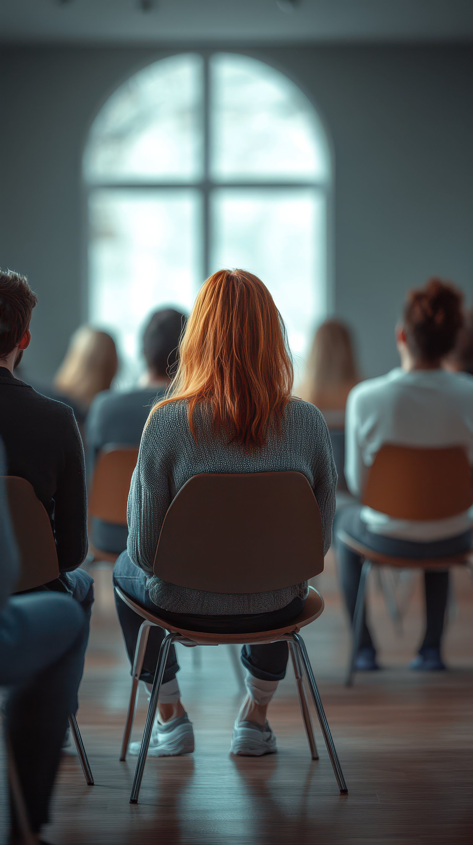 Group gathering in a modern space during a discussion or workshop with a focus on participant engagement